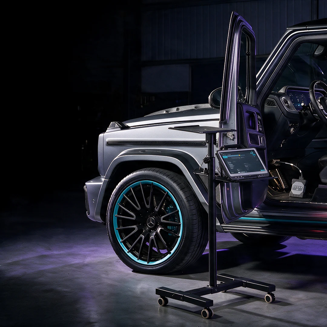 Mercedes-Benz G-Class undergoing an initial workshop inspection